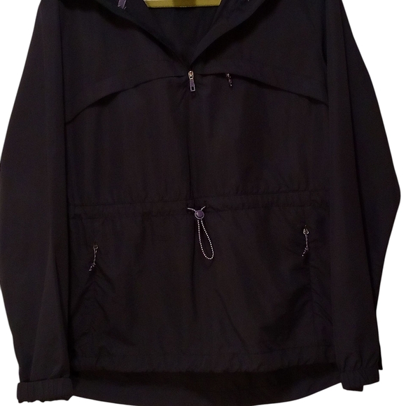 Avalanche - NWOT -Ladies Navy Blue Windbreaker W/Hood, Drawstring Waist, Pockets - Picture 5 of 16